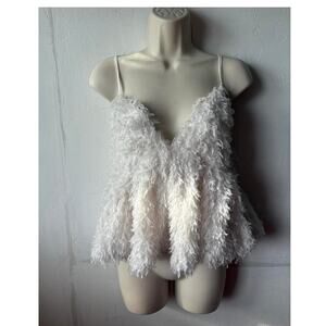 Strappy Feather Peplum Blouse